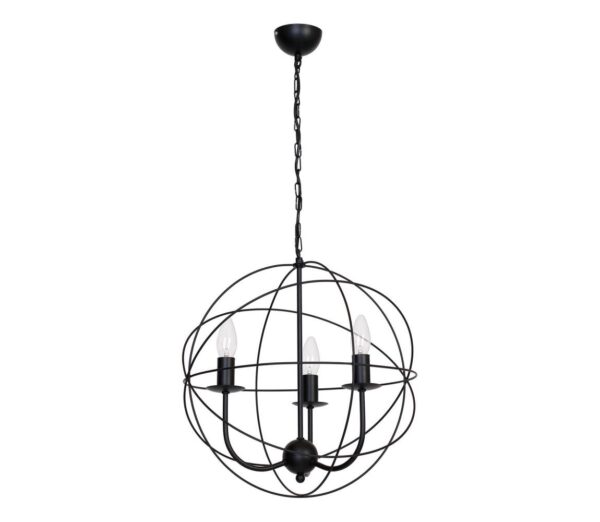 Csillár GLOBE 3 3xE14/60W fekete