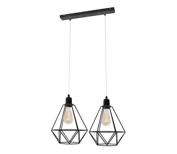 Csillár KARO 2xE27/15W/230V fekete