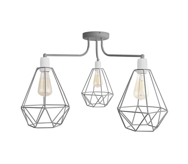 Csillár KARO 3xE27/15W/230V szürke