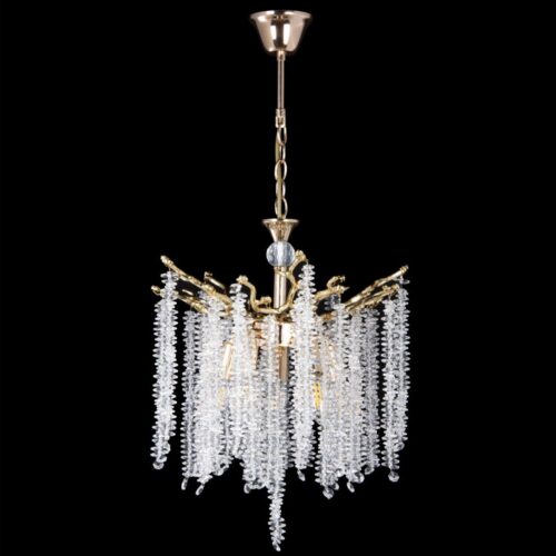Csillár láncon 5xE14/60W/230V átm. 50 cm arany
