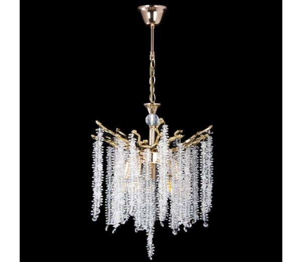 Csillár láncon 5xE14/60W/230V átm. 50 cm arany