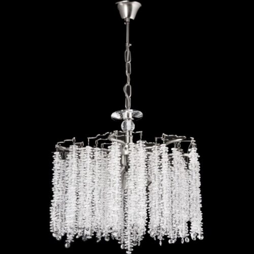 Csillár láncon 6xE14/60W/230V átm. 46 cm fényezett króm