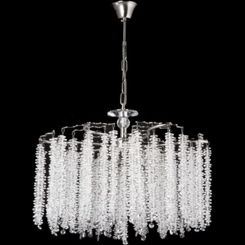 Csillár láncon 7xE14/60W/230V átm. 54 cm fényezett króm