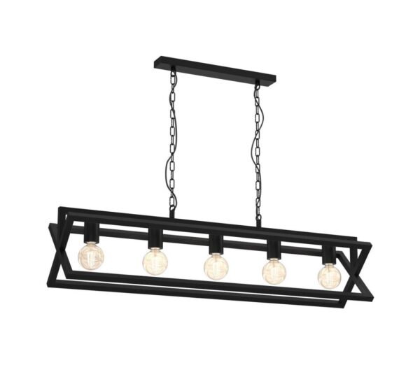 Csillár láncon ARNOLD 5xE27/60W/230V fekete