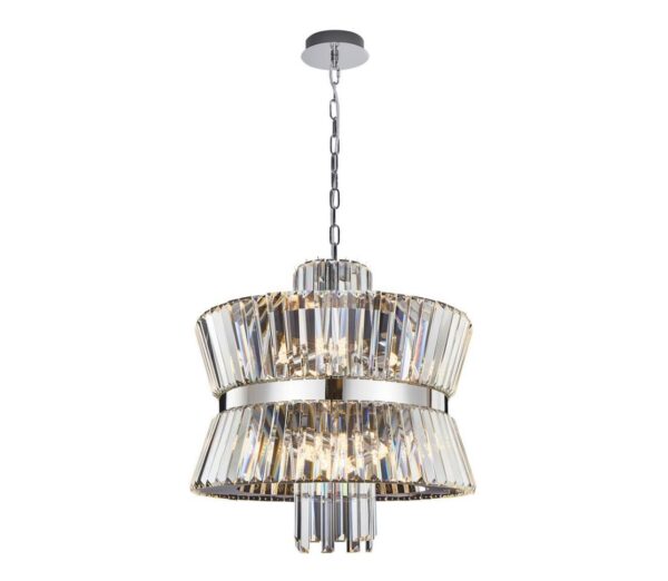 Csillár láncon AURELIA 12xE14/40W/230V króm