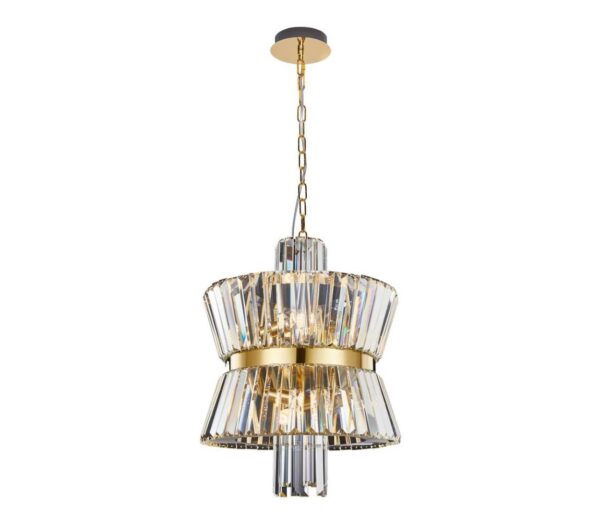 Csillár láncon AURELIA 8xE14/40W/230V arany