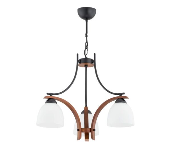 Csillár láncon BAFIA 3xE27/15W/230V barna