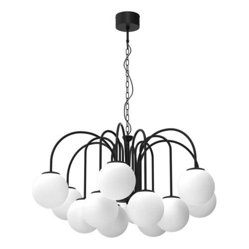 Csillár láncon CAMBRIDGE 12xE14/60W/230V fekete