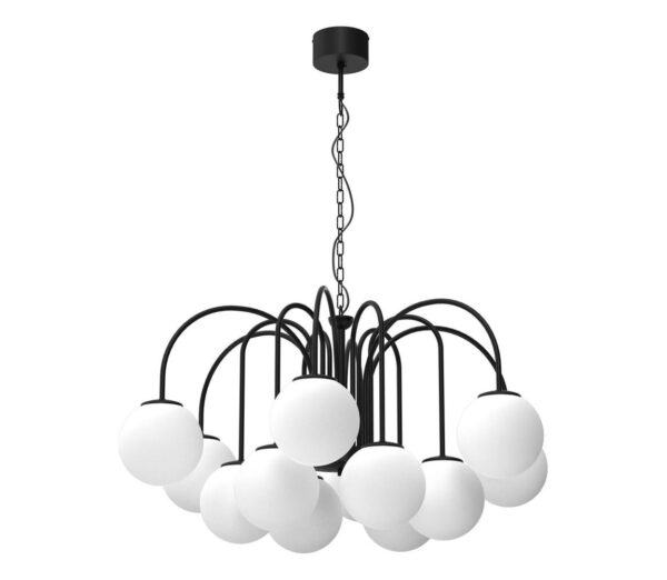 Csillár láncon CAMBRIDGE 12xE14/60W/230V fekete