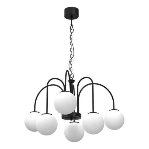 Csillár láncon CAMBRIDGE 6xE14/60W/230V fekete