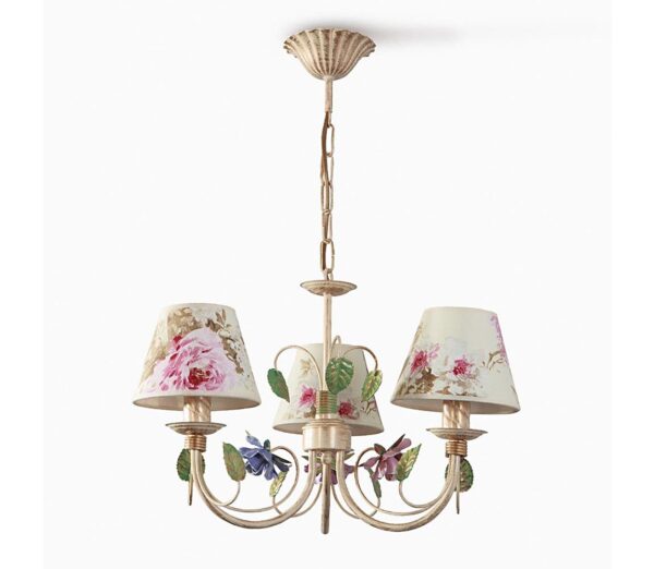 Csillár láncon CAMELLIA 3xE14/40W/230V rózsaszín
