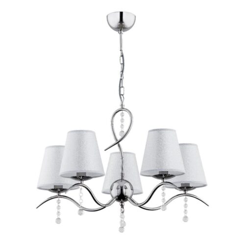 Csillár láncon DIVA 5xE14/10W/230V fényezett króm