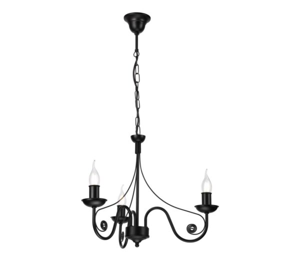 Csillár láncon DONATO 3xE14/40W/230V fekete