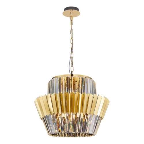 Csillár láncon DONNA 12xE14/40W/230V átm. 55 cm arany