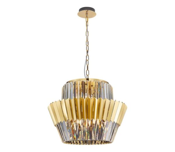 Csillár láncon DONNA 12xE14/40W/230V átm. 55 cm arany
