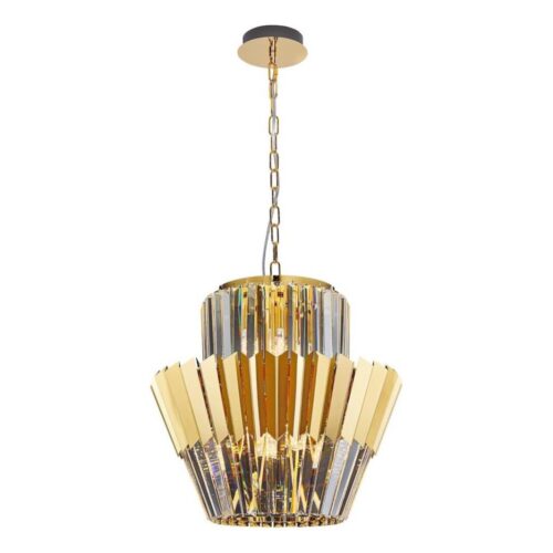 Csillár láncon DONNA 9xE14/40W/230V átm. 45 cm arany