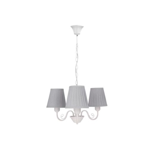 Csillár láncon FIREZ 3xE27/40W/230V fehér/szürke