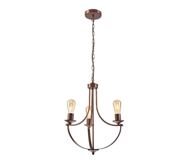 Csillár láncon GINA 3xE27/60W/230V barna