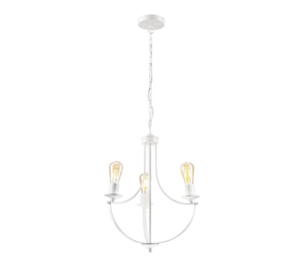 Csillár láncon GINA 3xE27/60W/230V fehér