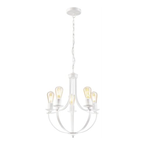 Csillár láncon GINA 5xE27/60W/230V fehér