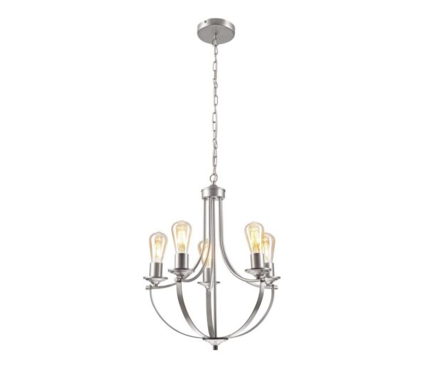 Csillár láncon GINA 5xE27/60W/230V króm