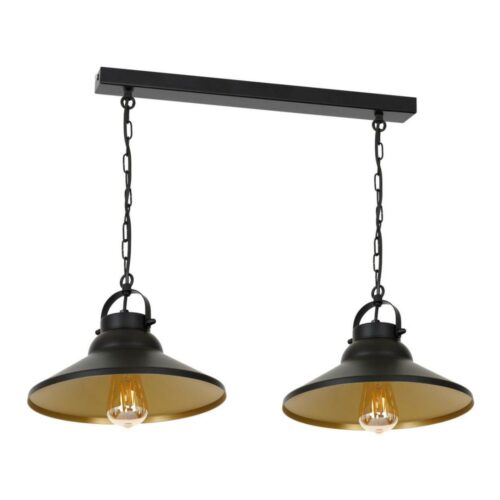Csillár láncon IRON 2xE27/60W/230V