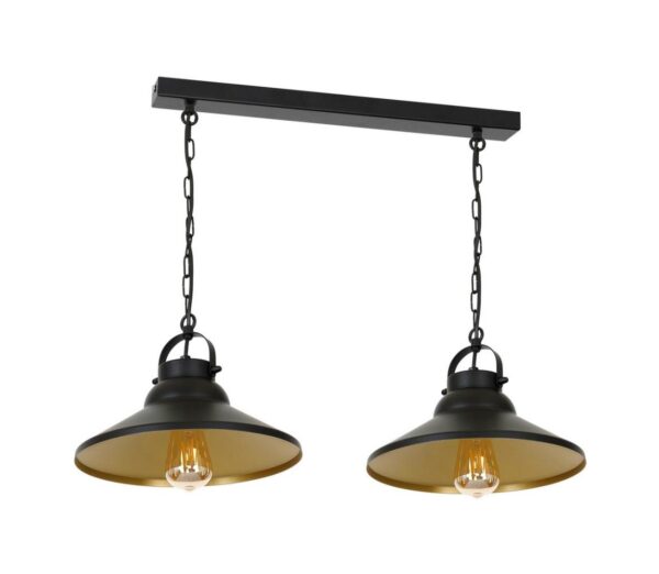 Csillár láncon IRON 2xE27/60W/230V