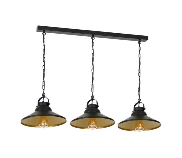 Csillár láncon IRON 3xE27/60W/230V