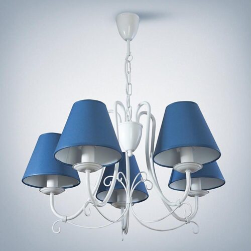 Csillár láncon LILLIAN 5xE14/40W/230V sötétkék