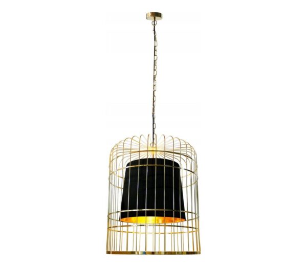 Csillár láncon LONGIS 2xE27/60W/230V átm. 60 cm arany/fekete