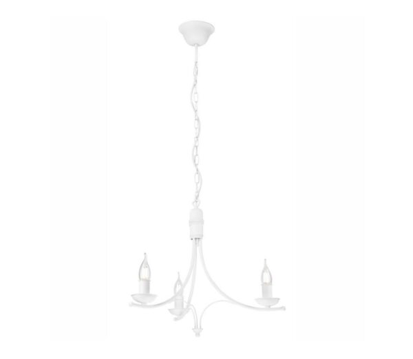 Csillár láncon LUCY 3xE14/60W/230V fehér