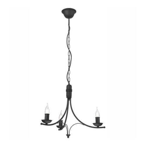 Csillár láncon LUCY 3xE14/60W/230V fekete