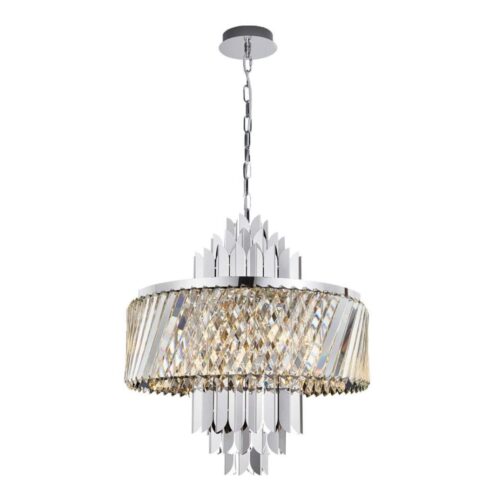 Csillár láncon MARGOT 9xE14/40W/230V króm