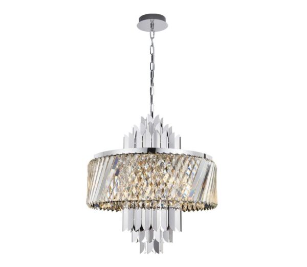 Csillár láncon MARGOT 9xE14/40W/230V króm