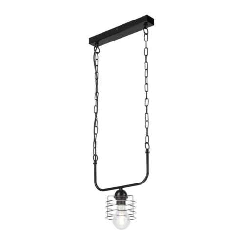 Csillár láncon MORGAN 1xE27/60W/230V fekete/króm