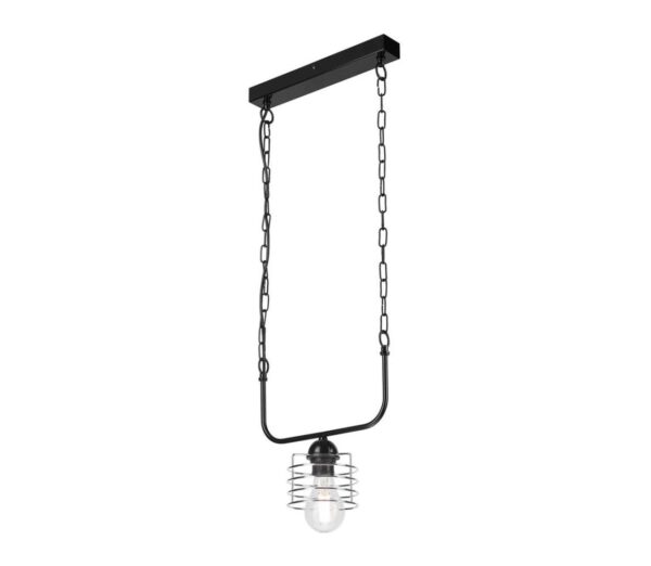 Csillár láncon MORGAN 1xE27/60W/230V fekete/króm