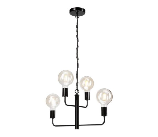 Csillár láncon ORLANDO 4xE27/60W/230V fekete