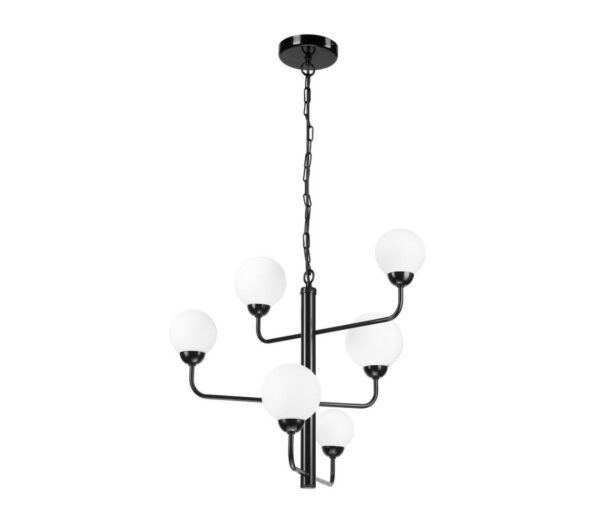 Csillár láncon OSCAR 6xG9/5W/230V fekete