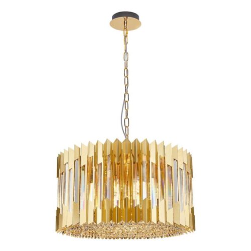 Csillár láncon RITZ 12xE14/40W/230V átm. 54 cm arany