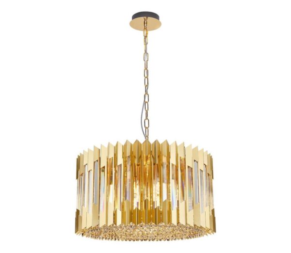Csillár láncon RITZ 12xE14/40W/230V átm. 54 cm arany