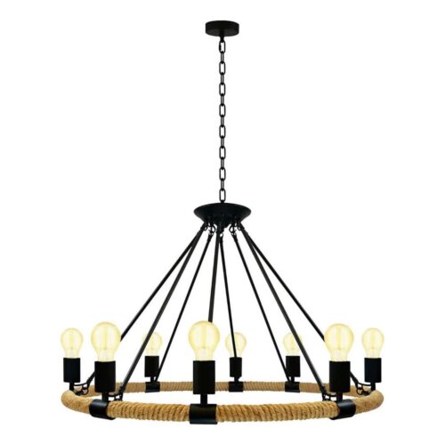 Csillár láncon ROPE ARTHUR 8xE27/20W/230V