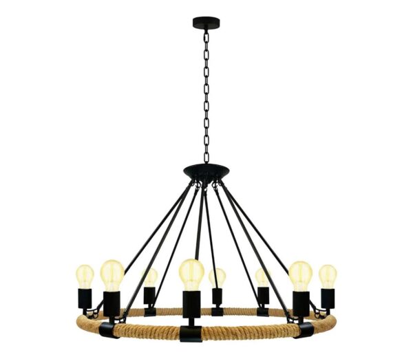 Csillár láncon ROPE ARTHUR 8xE27/20W/230V