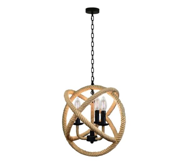 Csillár láncon ROPE GLOBO 3xE14/10W/230V