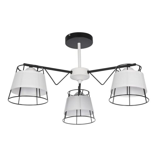 Csillár rúdon 3xE27/60W/230V fehér