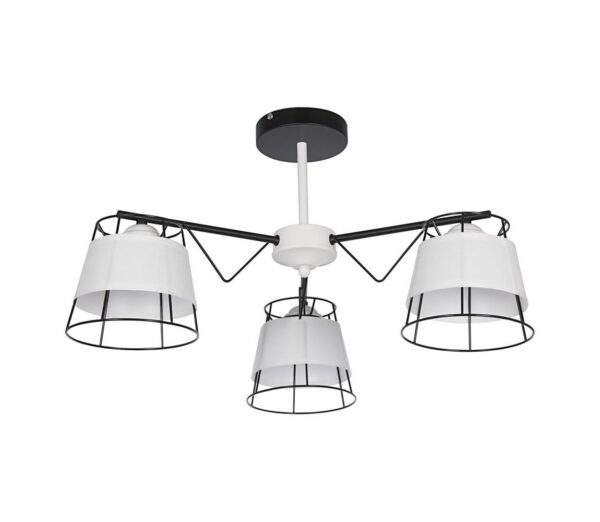 Csillár rúdon 3xE27/60W/230V fehér