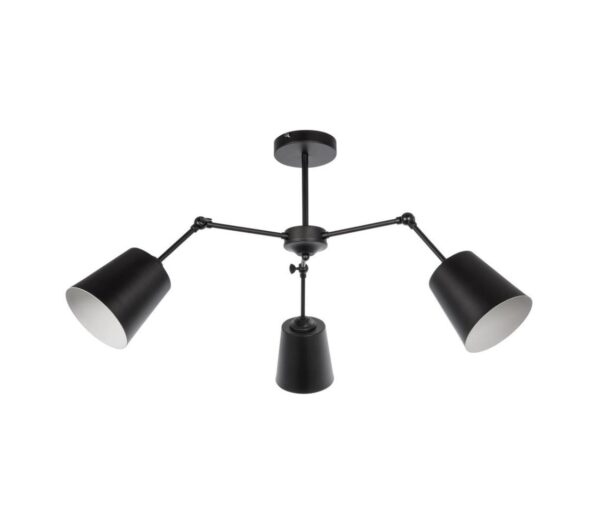 Csillár rúdon 3xE27/60W/230V fekete