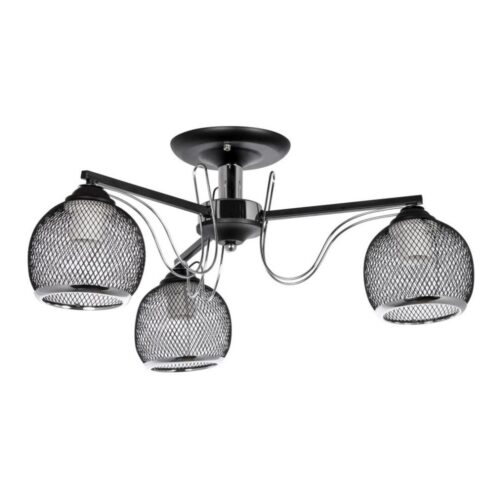 Csillár rúdon 3xE27/60W/230V fekete