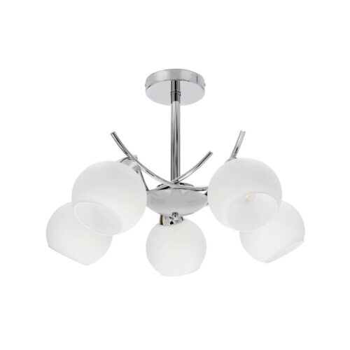 Csillár rúdon AMOS 5xE27/40W/230V fényezett króm