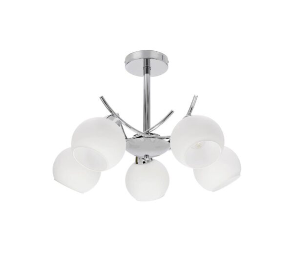 Csillár rúdon AMOS 5xE27/40W/230V fényezett króm