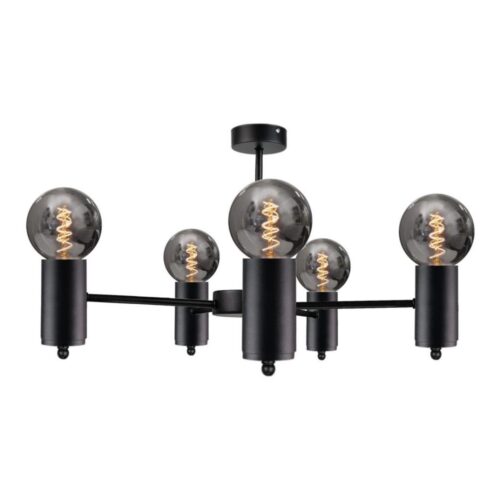 Keter Lighting Csillár rúdon ARD 5xE27/60W/230V fekete